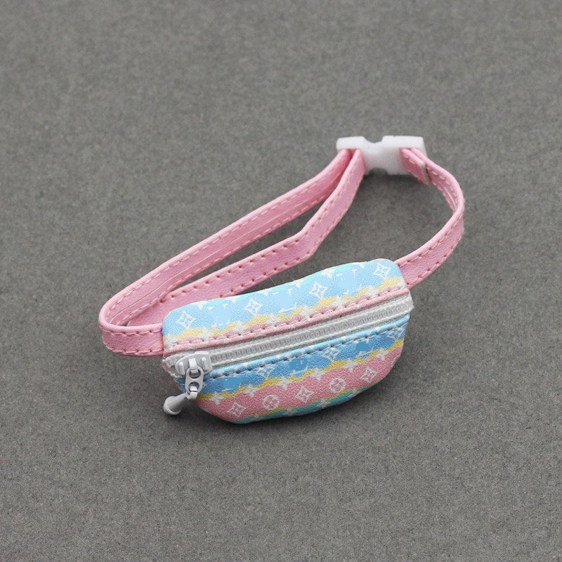 000-Labubu Doll Crossbody Bag BJD 1/6 Scale/1/8 Scale/1/12 Scale Doll 17cm Labubu Backpack Waist Bag