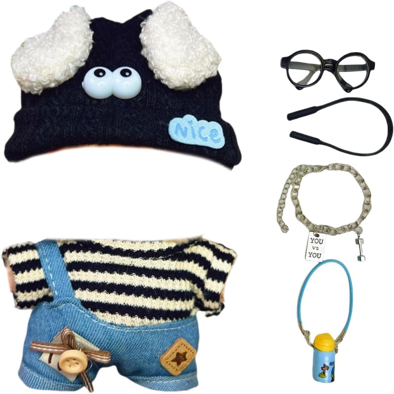 000-Used for Labubu Doll Outfit Clothes Designer Set,Compatible with Labubu Clothe Accessories for Doll