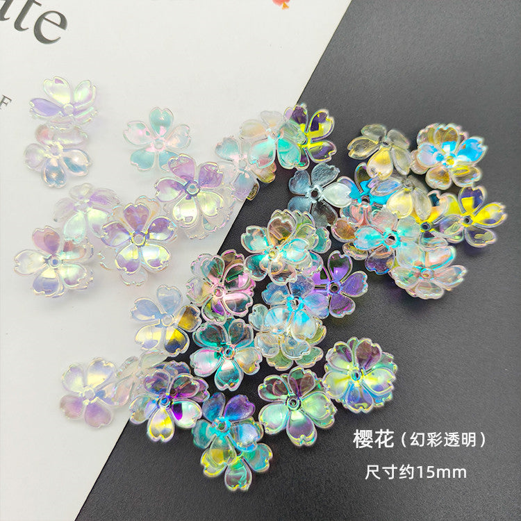 007-DIY handmade headgear corsage fabric accessories pearl ABS imitation pearl petals flower