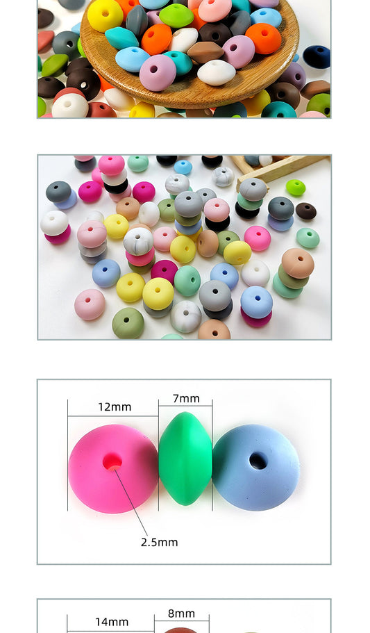 Silicone flat beads DIY handmade nipple chain accessories