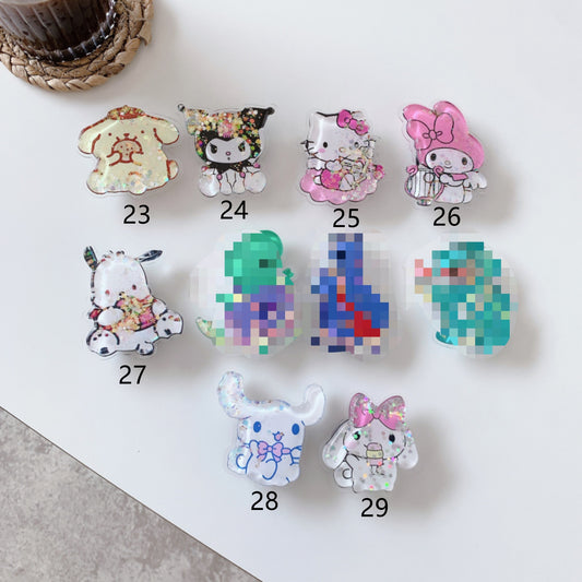 Glitter quicksand cartoon stand