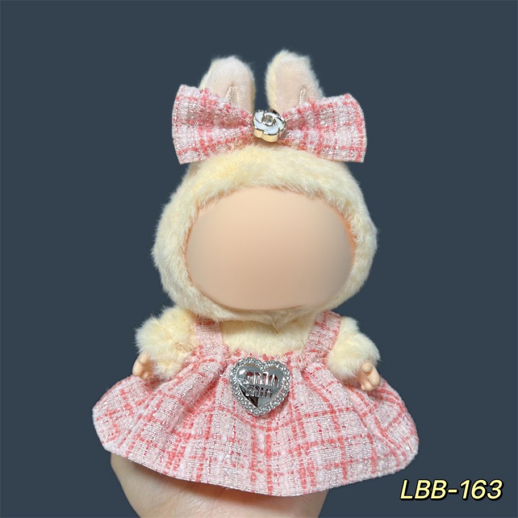 Clothes Only Suitable for 17cm Labubu Vinyl Doll Plush Dolls