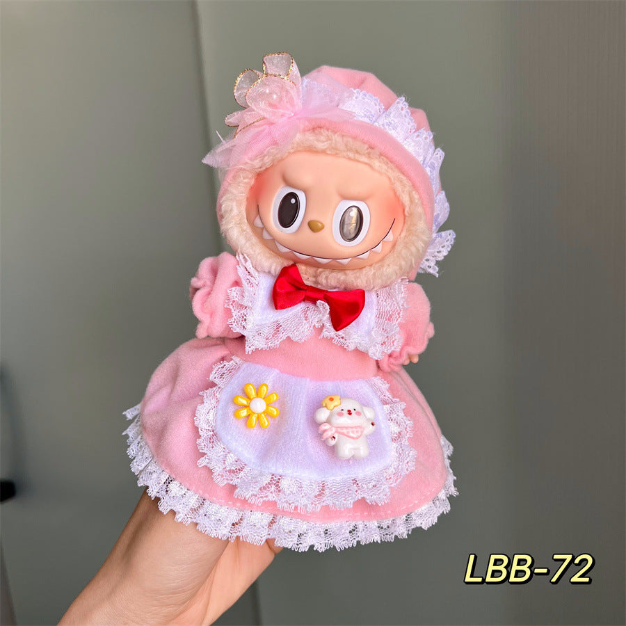 Clothes Only Suitable for 17cm Labubu Vinyl Doll Plush Dolls
