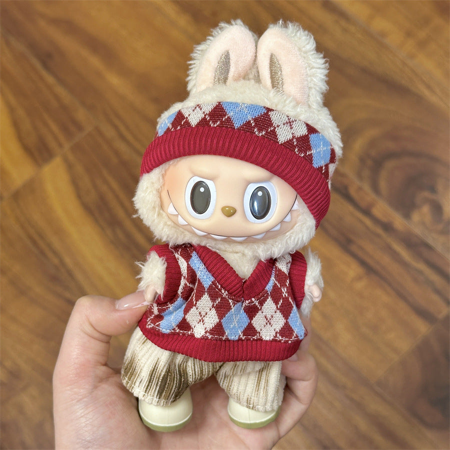 Clothes Only Suitable for 17cm Labubu Vinyl Doll Plush Dolls