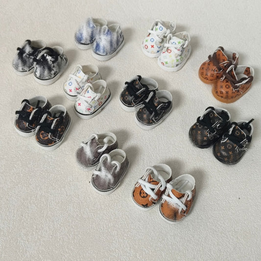 000-3.8CM First and Second Generation Labubu Shoes 10CM Cotton Doll Shoes Toy Dress-Up Replacement Shoes