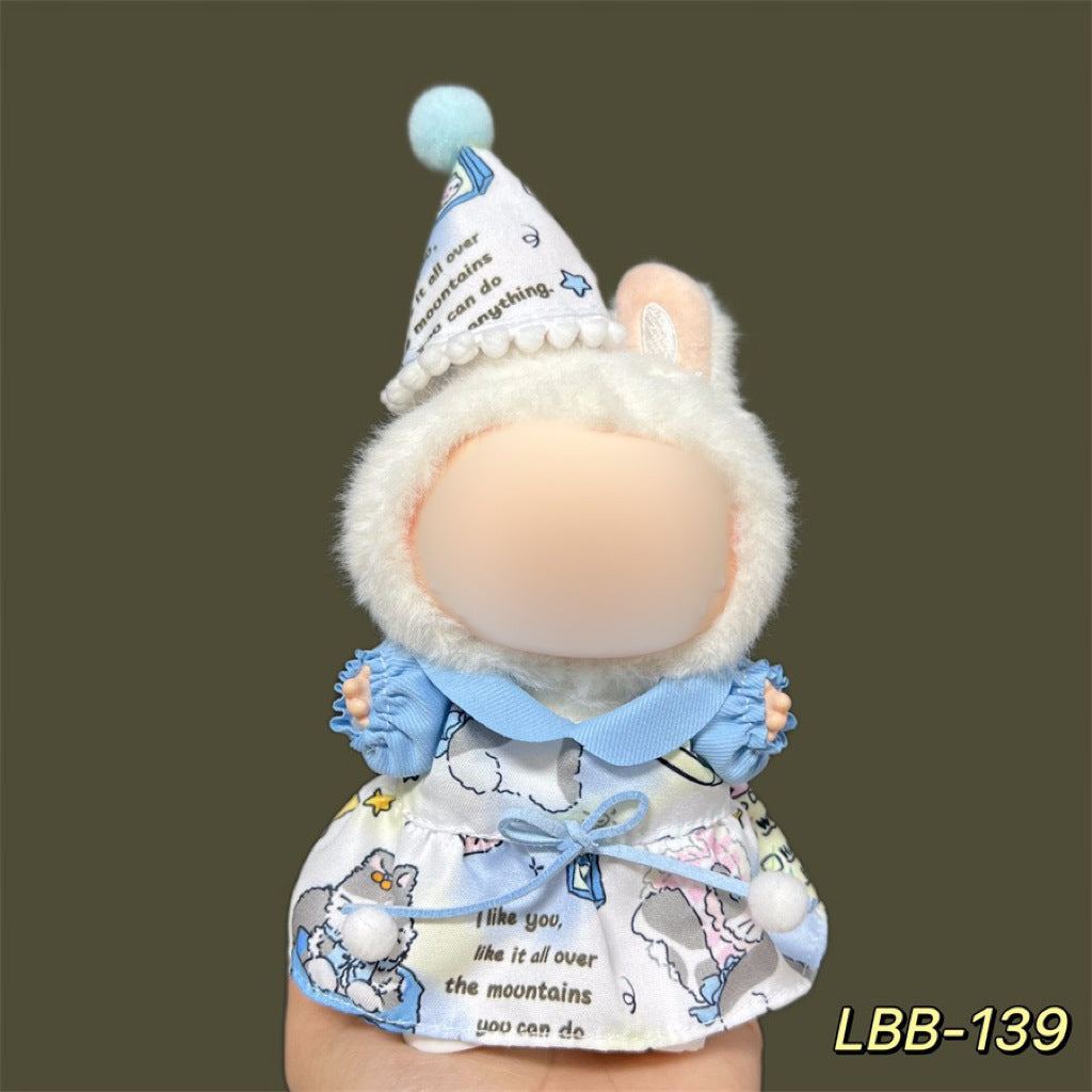 Clothes Only Suitable for 17cm Labubu Vinyl Doll Plush Dolls