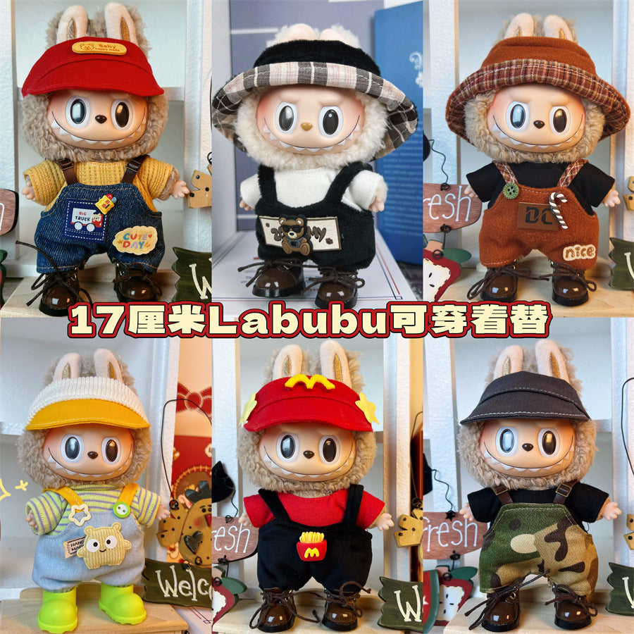Clothes Only Suitable for 17cm Labubu Vinyl Doll Plush Dolls