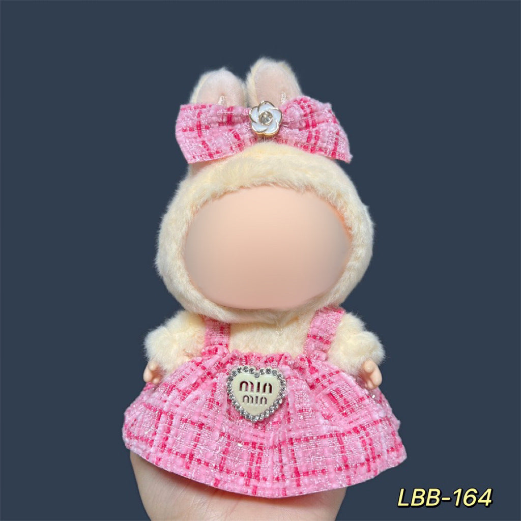 Clothes Only Suitable for 17cm Labubu Vinyl Doll Plush Dolls