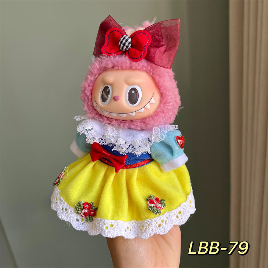 Clothes Only Suitable for 17cm Labubu Vinyl Doll Plush Dolls