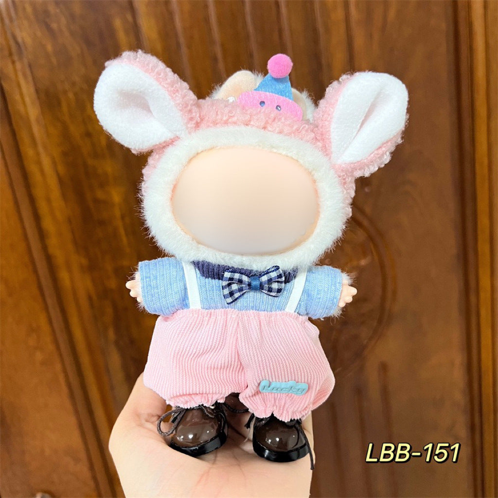 Clothes Only Suitable for 17cm Labubu Vinyl Doll Plush Dolls