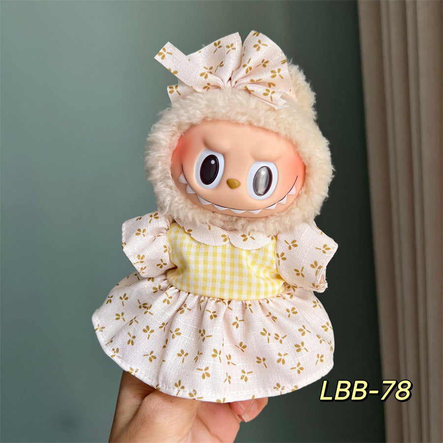 Clothes Only Suitable for 17cm Labubu Vinyl Doll Plush Dolls