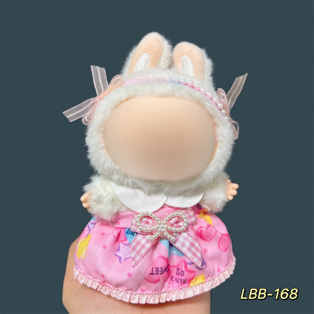 Clothes Only Suitable for 17cm Labubu Vinyl Doll Plush Dolls