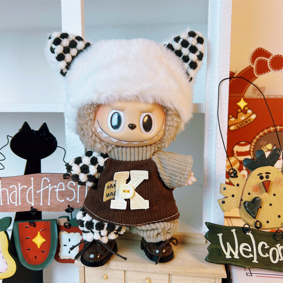 Clothes Only Suitable for 17cm Labubu Vinyl Doll Plush Dolls