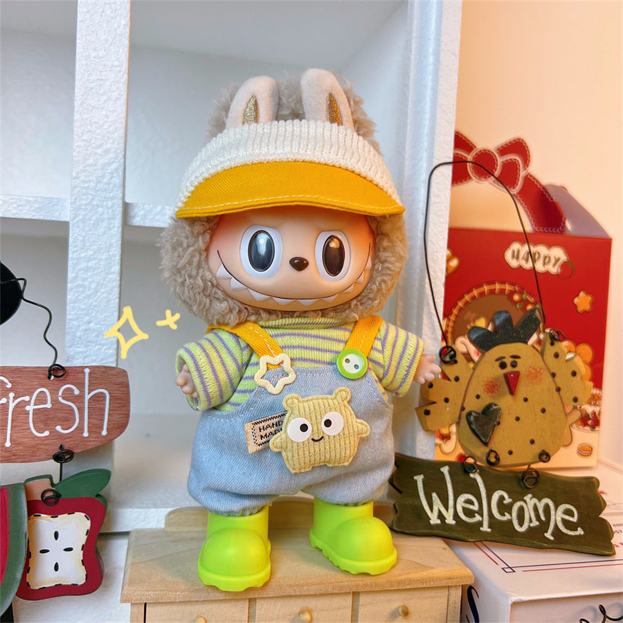 Clothes Only Suitable for 17cm Labubu Vinyl Doll Plush Dolls