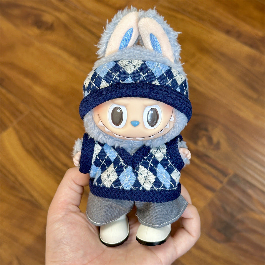 Clothes Only Suitable for 17cm Labubu Vinyl Doll Plush Dolls