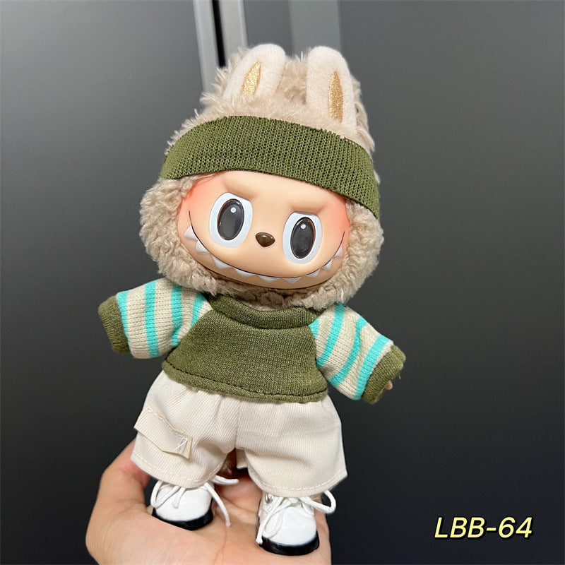 Clothes Only Suitable for 17cm Labubu Vinyl Doll Plush Dolls
