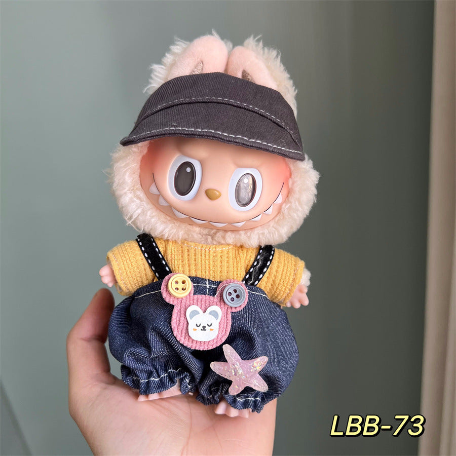 Clothes Only Suitable for 17cm Labubu Vinyl Doll Plush Dolls