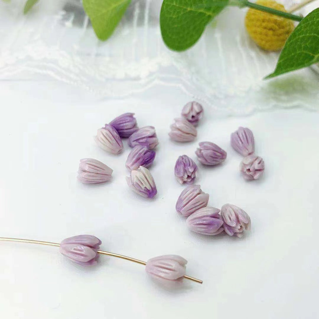 Colored tulip beads