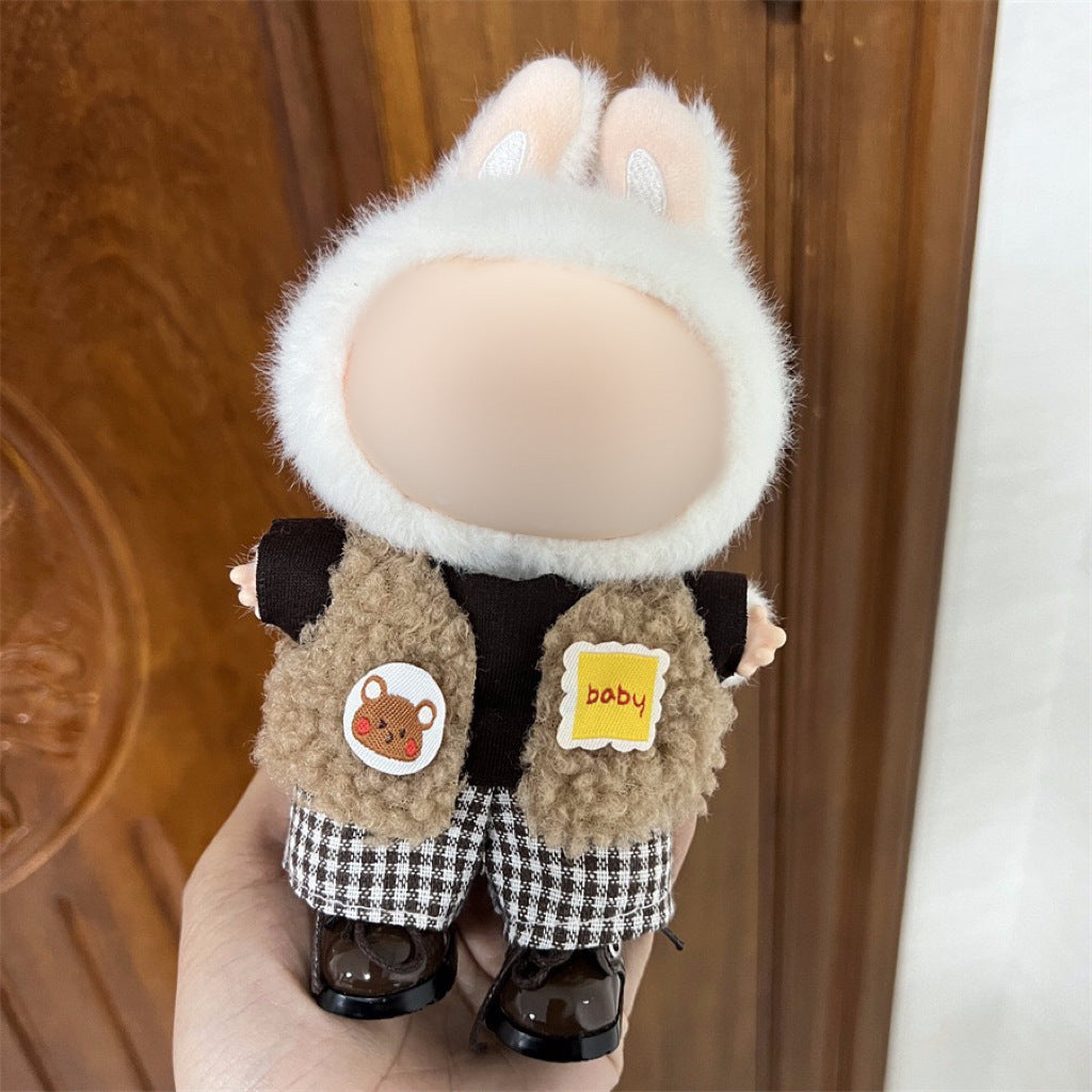 Clothes Only Suitable for 17cm Labubu Vinyl Doll Plush Dolls