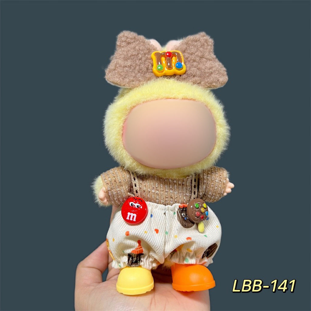 Clothes Only Suitable for 17cm Labubu Vinyl Doll Plush Dolls