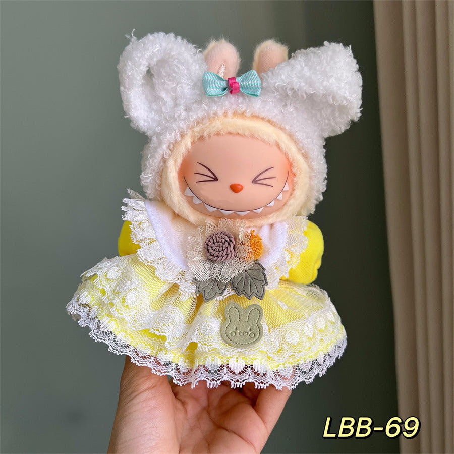 Clothes Only Suitable for 17cm Labubu Vinyl Doll Plush Dolls
