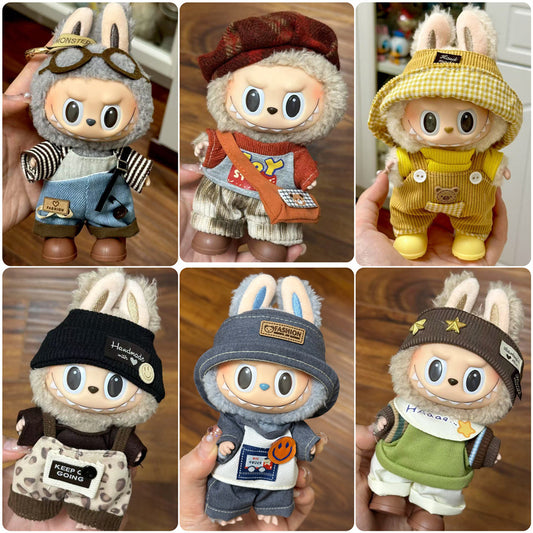 Clothes Only Suitable for 17cm Labubu Vinyl Doll Plush Doll Etc