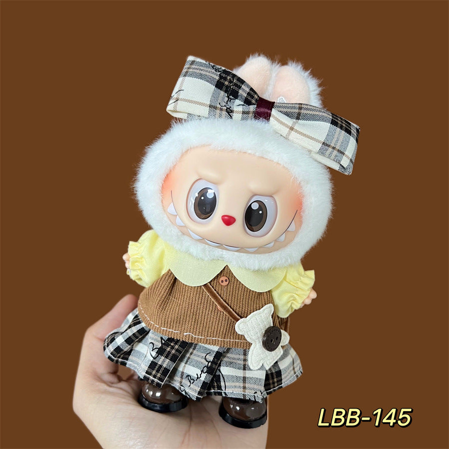 Clothes Only Suitable for 17cm Labubu Vinyl Doll Plush Dolls
