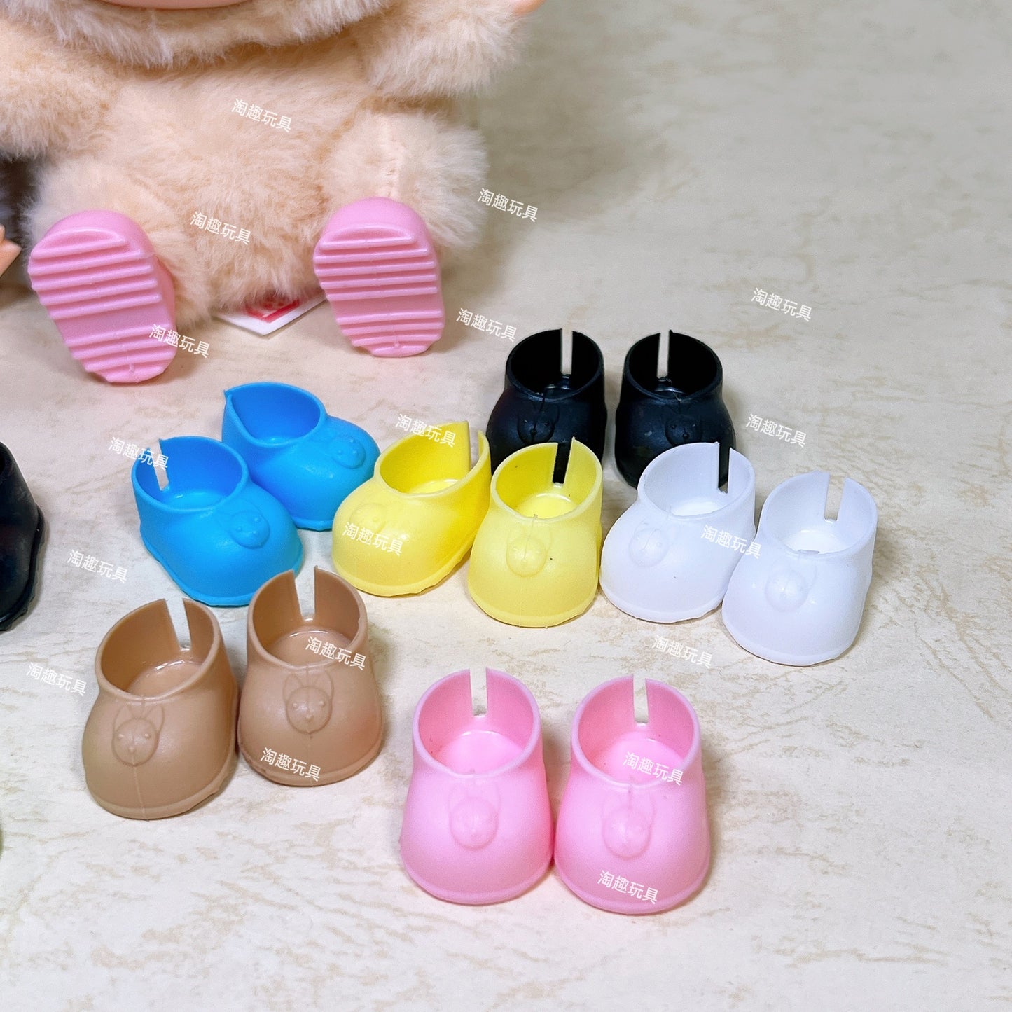 Plastic Labubu Shoes 17cm Cotton Doll Accessories Doll Shoes Dress-Up Accessories Labubu Accessories