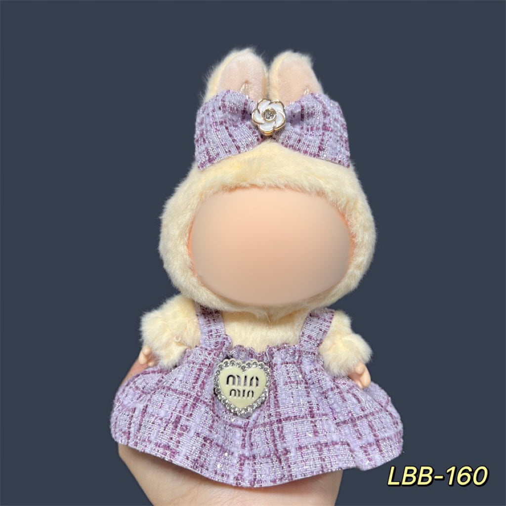 Clothes Only Suitable for 17cm Labubu Vinyl Doll Plush Dolls