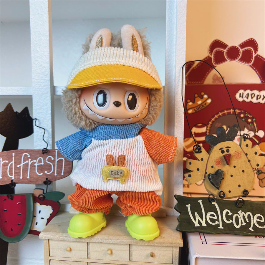 Clothes Only Suitable for 17cm Labubu Vinyl Doll Plush Dolls