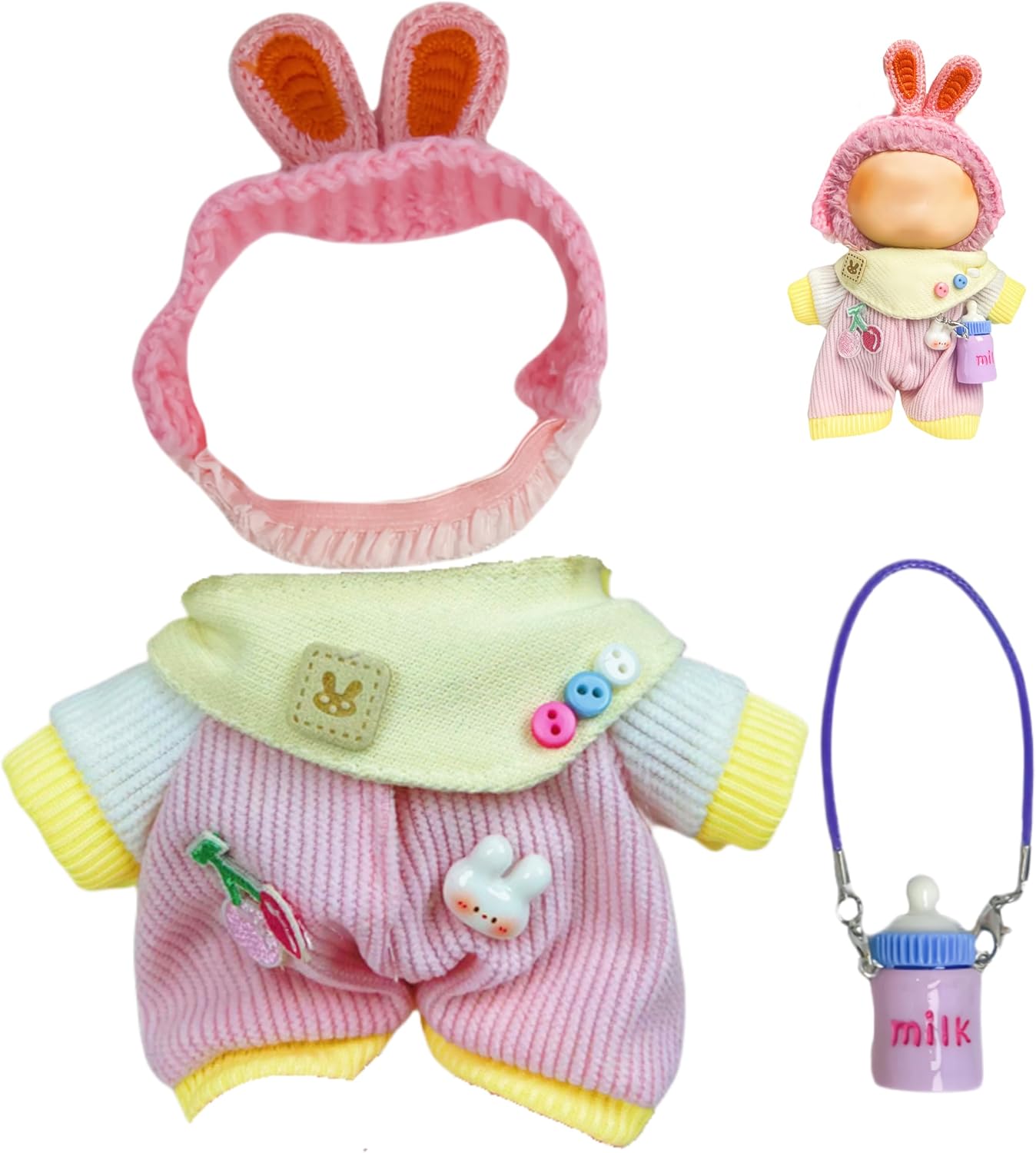 000-Used for Labubu Doll Outfit Clothes Designer Set,Compatible with Labubu Clothe Accessories for Doll