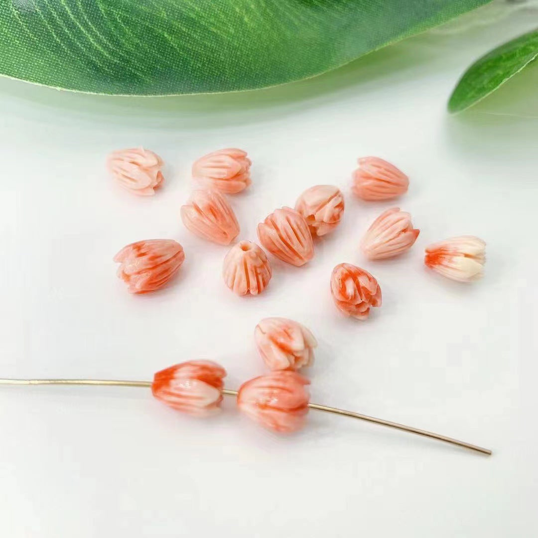 Colored tulip beads