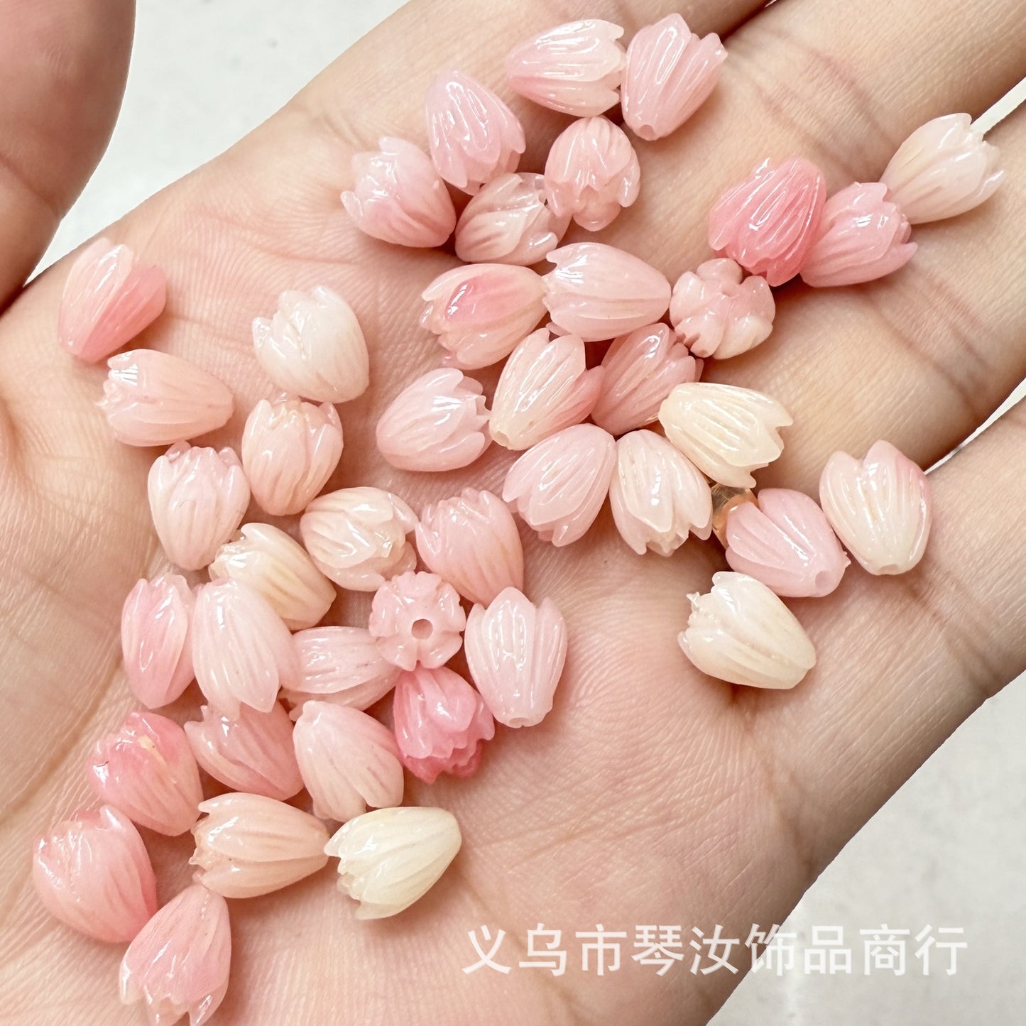 Colored tulip beads