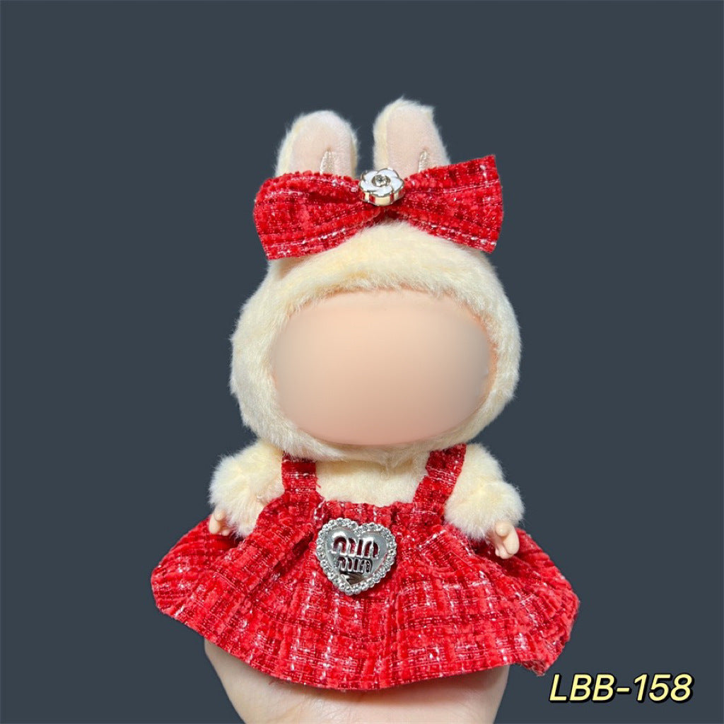 Clothes Only Suitable for 17cm Labubu Vinyl Doll Plush Dolls