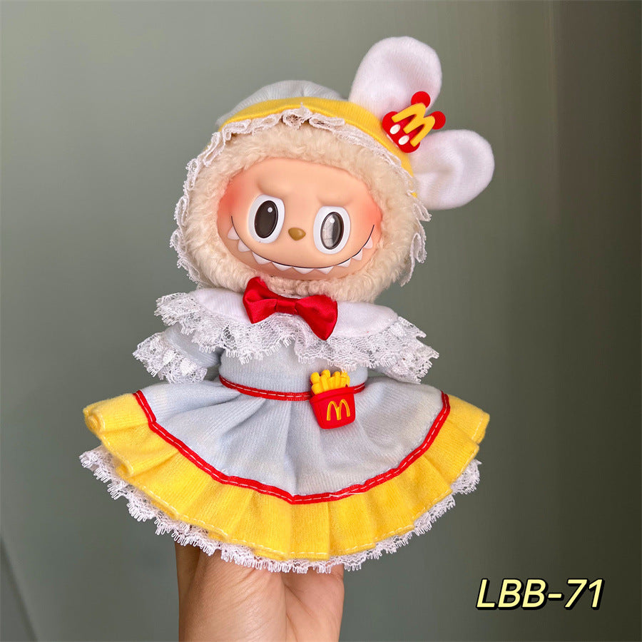 Clothes Only Suitable for 17cm Labubu Vinyl Doll Plush Dolls