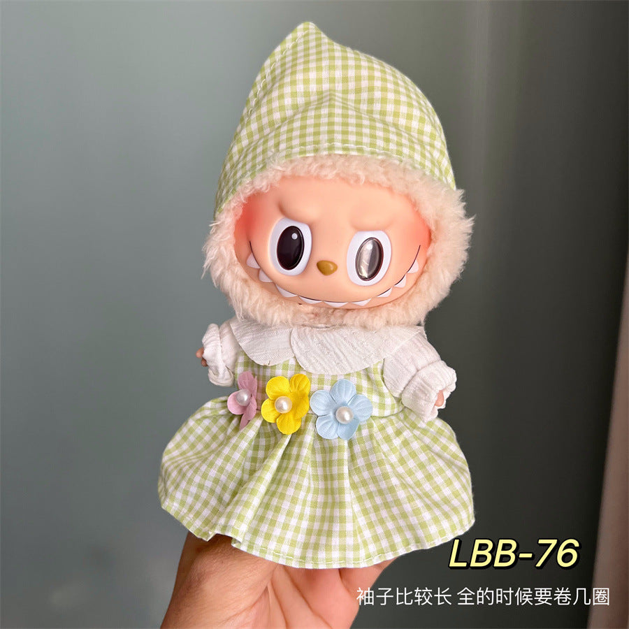 Clothes Only Suitable for 17cm Labubu Vinyl Doll Plush Dolls