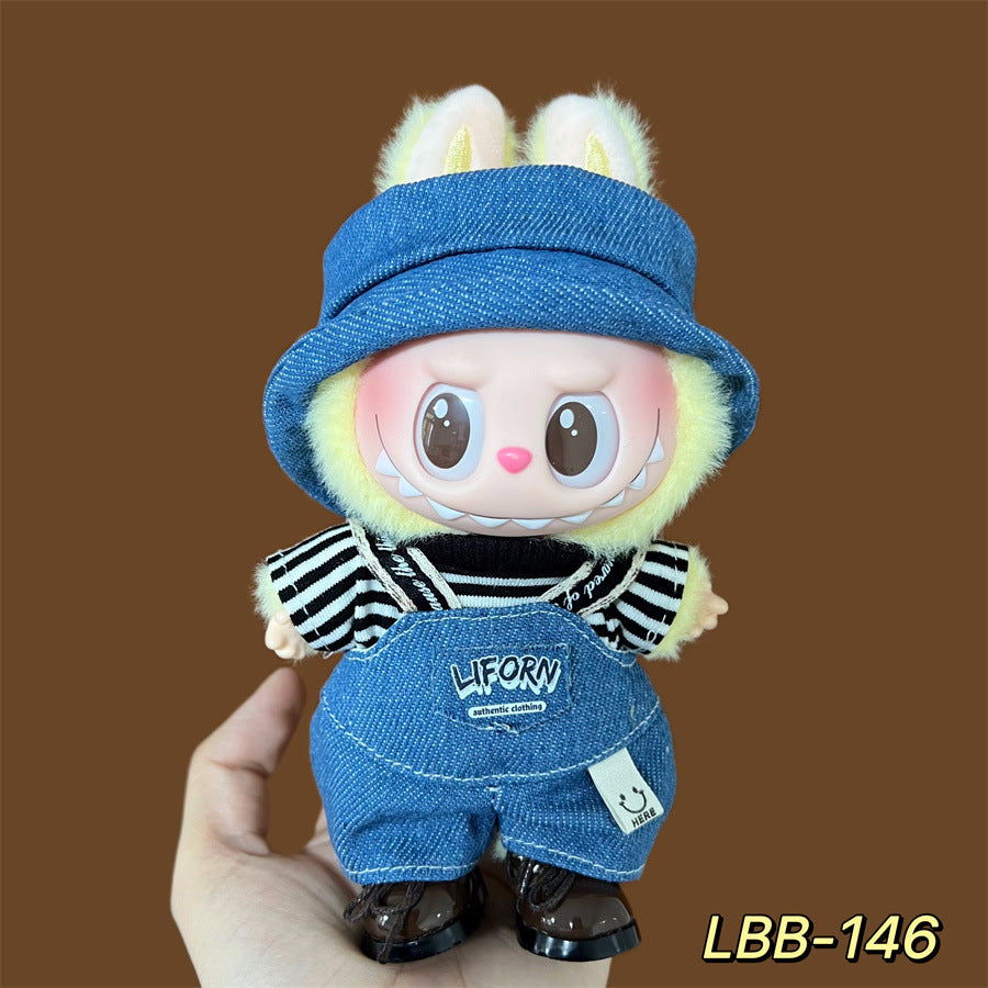 Clothes Only Suitable for 17cm Labubu Vinyl Doll Plush Dolls