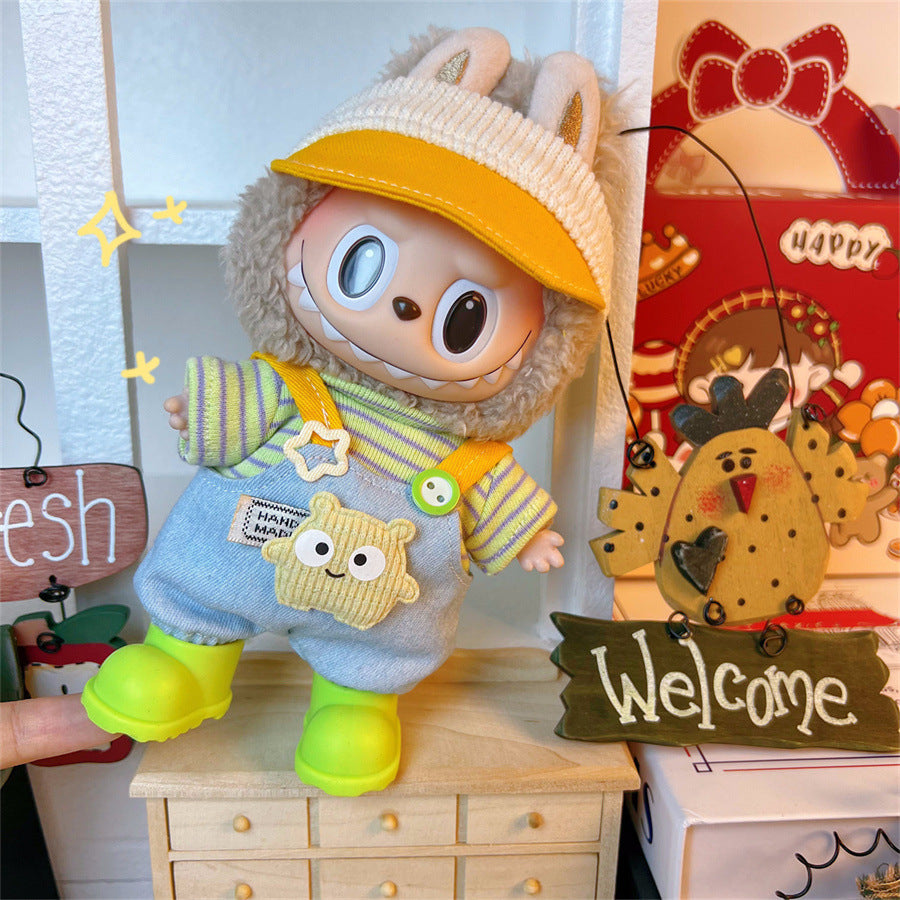 Clothes Only Suitable for 17cm Labubu Vinyl Doll Plush Dolls
