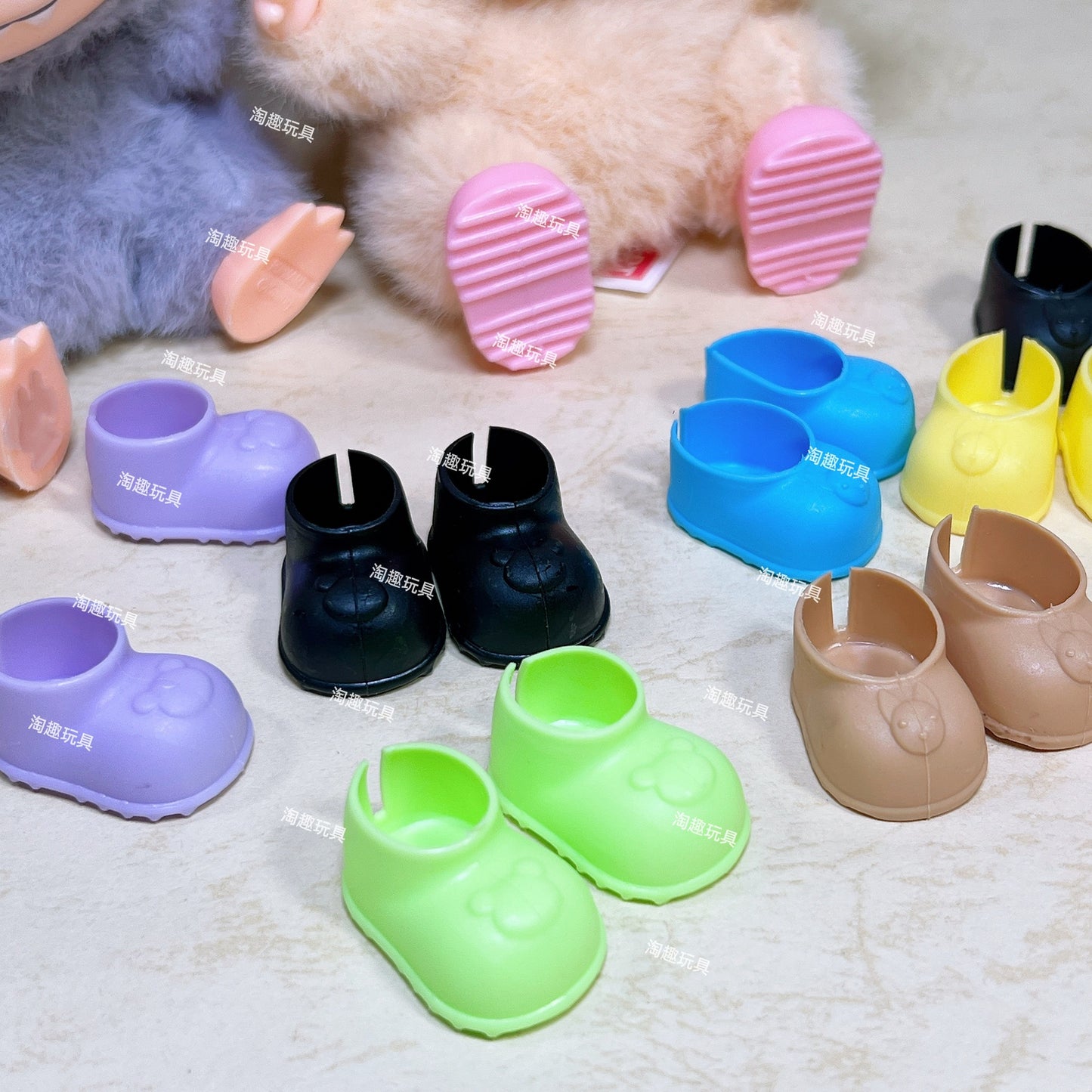 Plastic Labubu Shoes 17cm Cotton Doll Accessories Doll Shoes Dress-Up Accessories Labubu Accessories