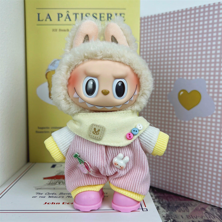 Clothes Only Suitable for 17cm Labubu Vinyl Doll Plush Dolls
