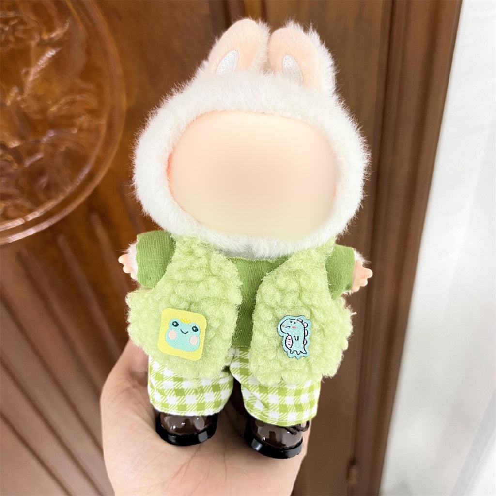 Clothes Only Suitable for 17cm Labubu Vinyl Doll Plush Dolls
