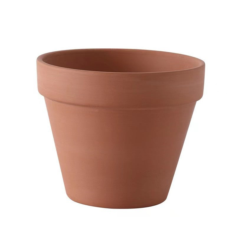 008-Ceramic flower pot Water-permeable and breathable Succulent flower pot Indoor and outdoor green plant pot Universal clay pot