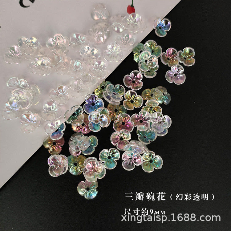 007-DIY handmade headgear corsage fabric accessories pearl ABS imitation pearl petals flower
