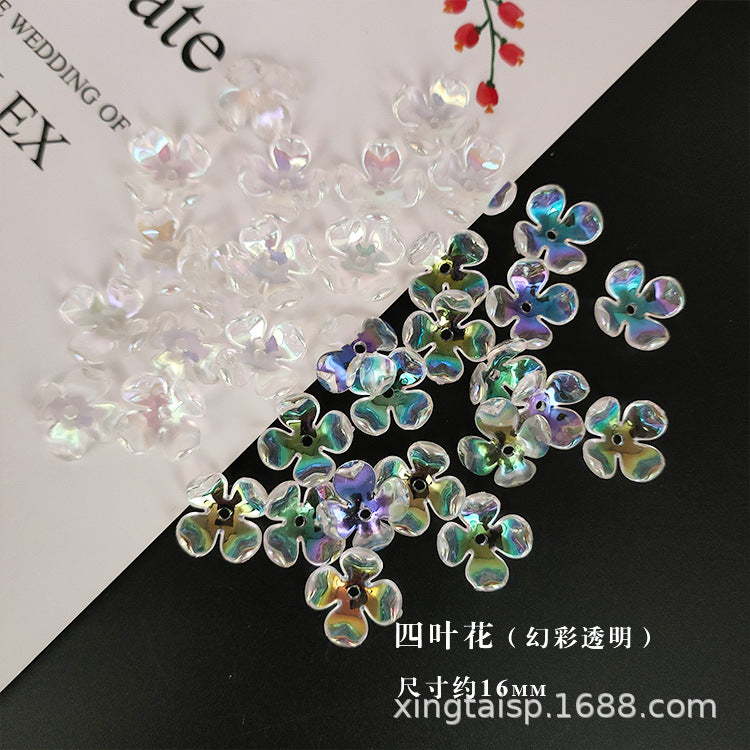 007-DIY handmade headgear corsage fabric accessories pearl ABS imitation pearl petals flower
