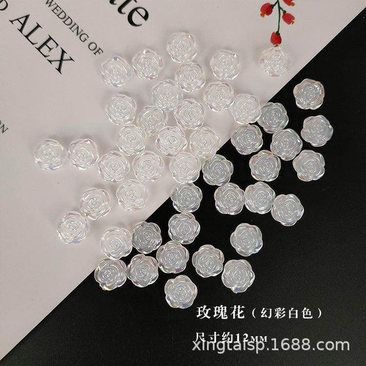 007-DIY handmade headgear corsage fabric accessories pearl ABS imitation pearl petals flower