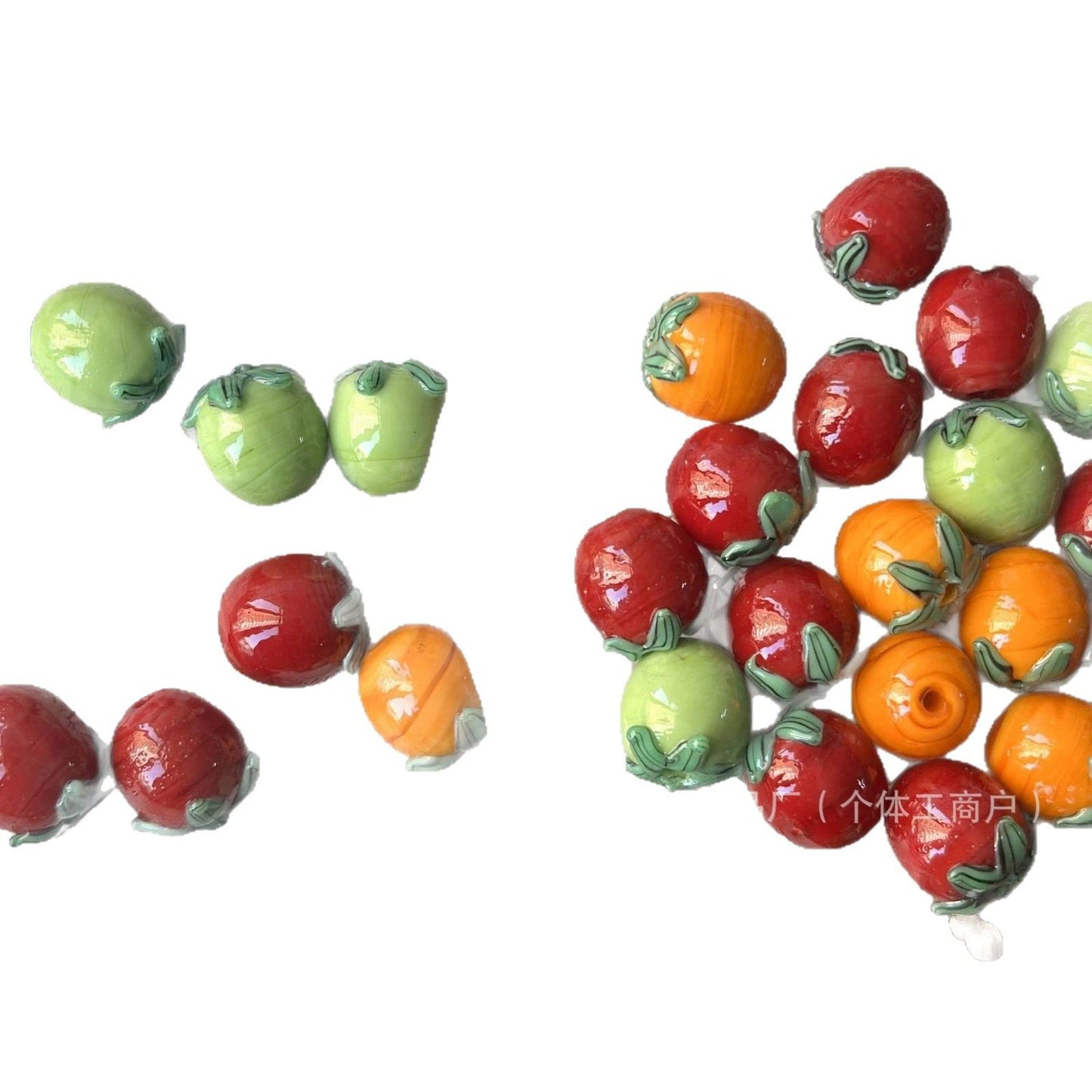 003-[Summer Tomato] Tomato Eggplant Lamplighter Glazed Loose Bead DIY Earrings Bracelet Necklace Accessories