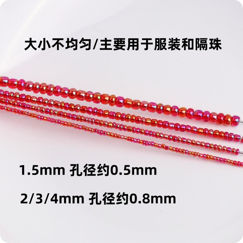 006-1.5-4 mm Japanese transparent magic glass rice beads cross stitch millet beads DIY handmade jewelry woven string beads
