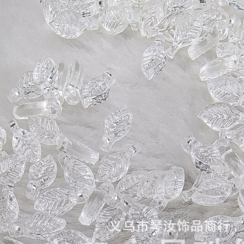013-Acrylic Mini Versatile Small Leaf Grape Leaf DIY Handmade Ornament Beaded Bracelet Pendant Accessories
