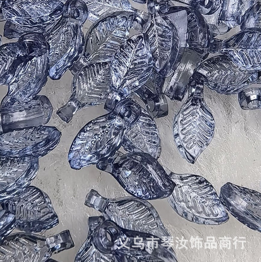 013-Acrylic Mini Versatile Small Leaf Grape Leaf DIY Handmade Ornament Beaded Bracelet Pendant Accessories