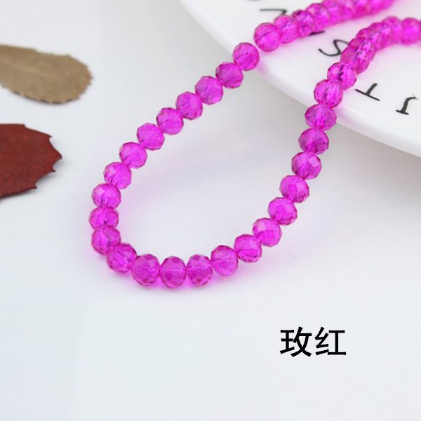 015-DIY beaded jewelry accessories clothing accessories crystal flat beads plated color ab color wheel beads 8mm glass beads wholesale